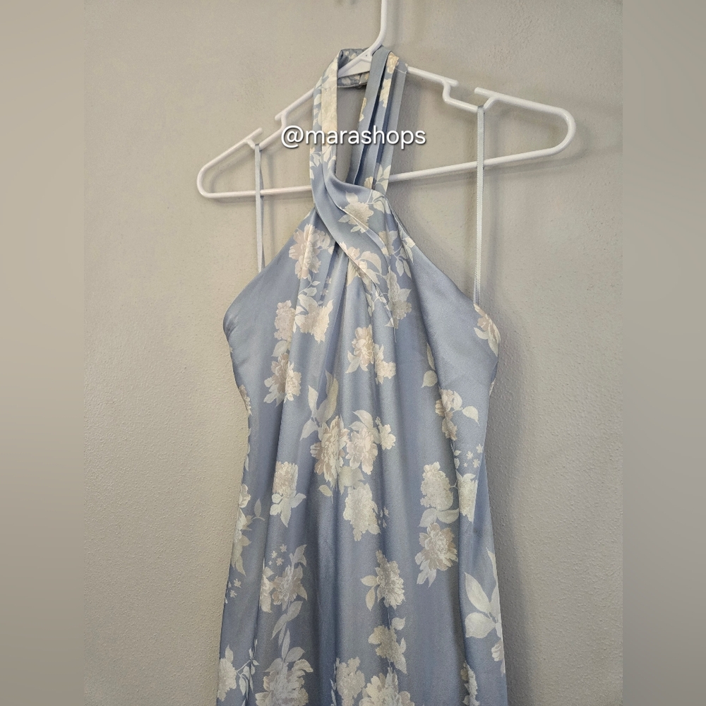 BHLDN Ruby Twist Halter Satin Gown - Picture 4 of 6